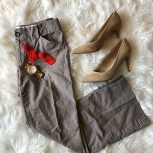 Banana Republic Petite Boot Cut Khaki Pants
